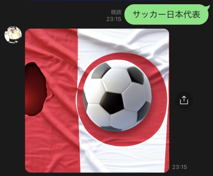 AIで作成した「サッカー日本代表」
